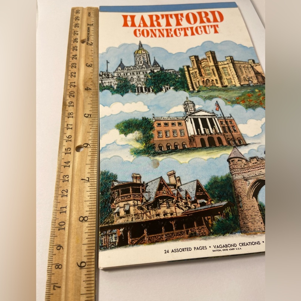 MCM Vintage Hartford Connecticut Notepad Vagabond 24 CT tourist stationery paper - Picture 14 of 17